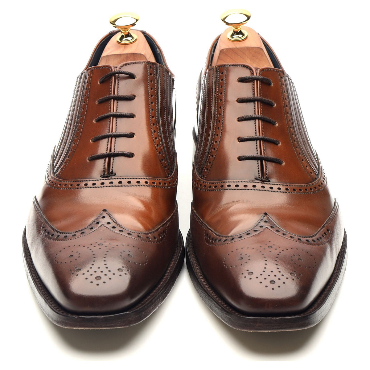 &#39;Trip&#39; Two Tone Brown Leather Brogues UK 10 G