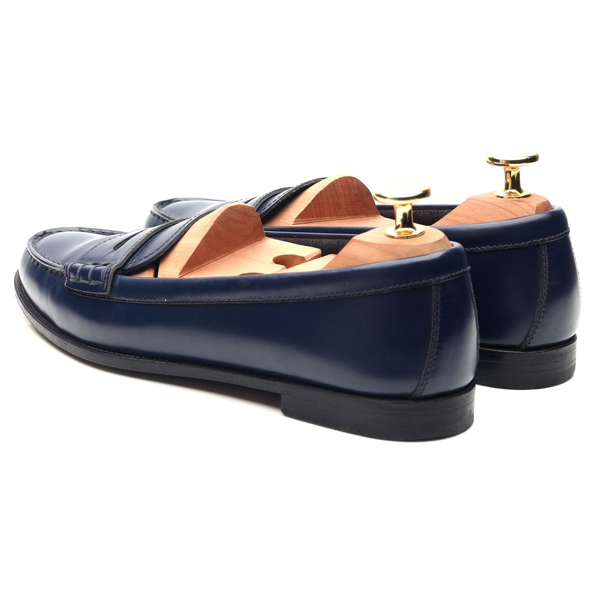 Navy blue sale leather loafers ladies