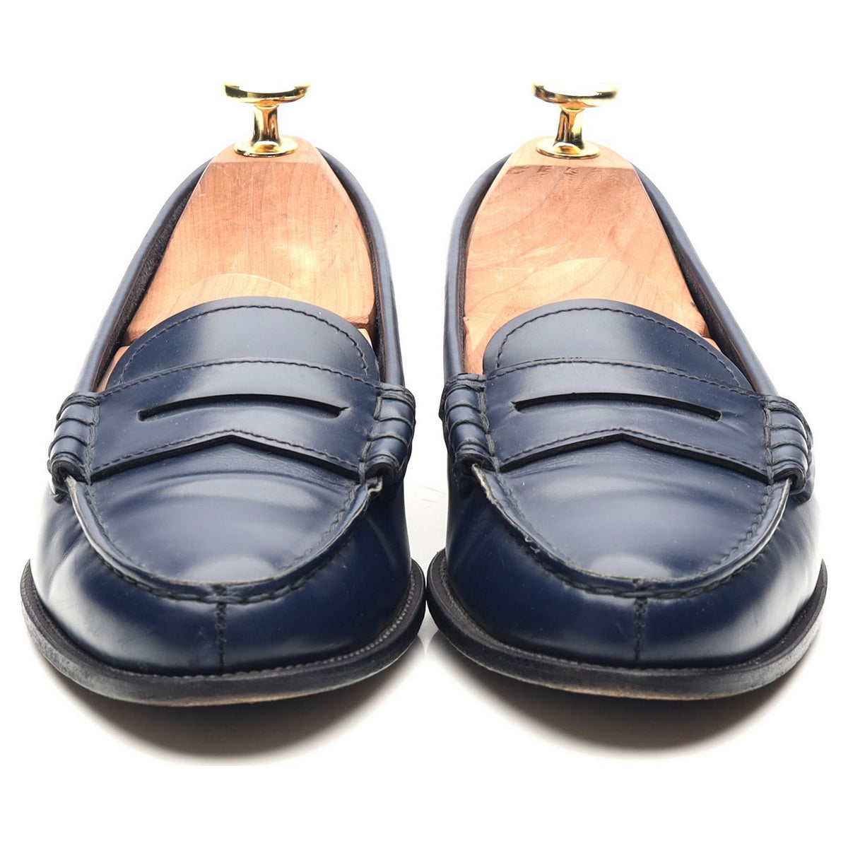Women&#39;s &#39;Kara&#39; Navy Blue Leather Loafers UK 3.5 EU 36.5
