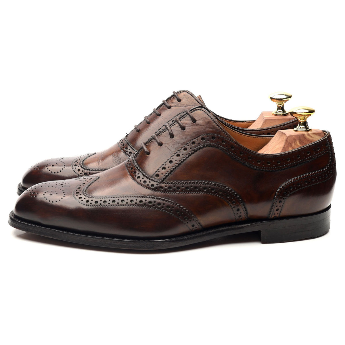 Dark Brown Leather Brogues UK 7.5 FX