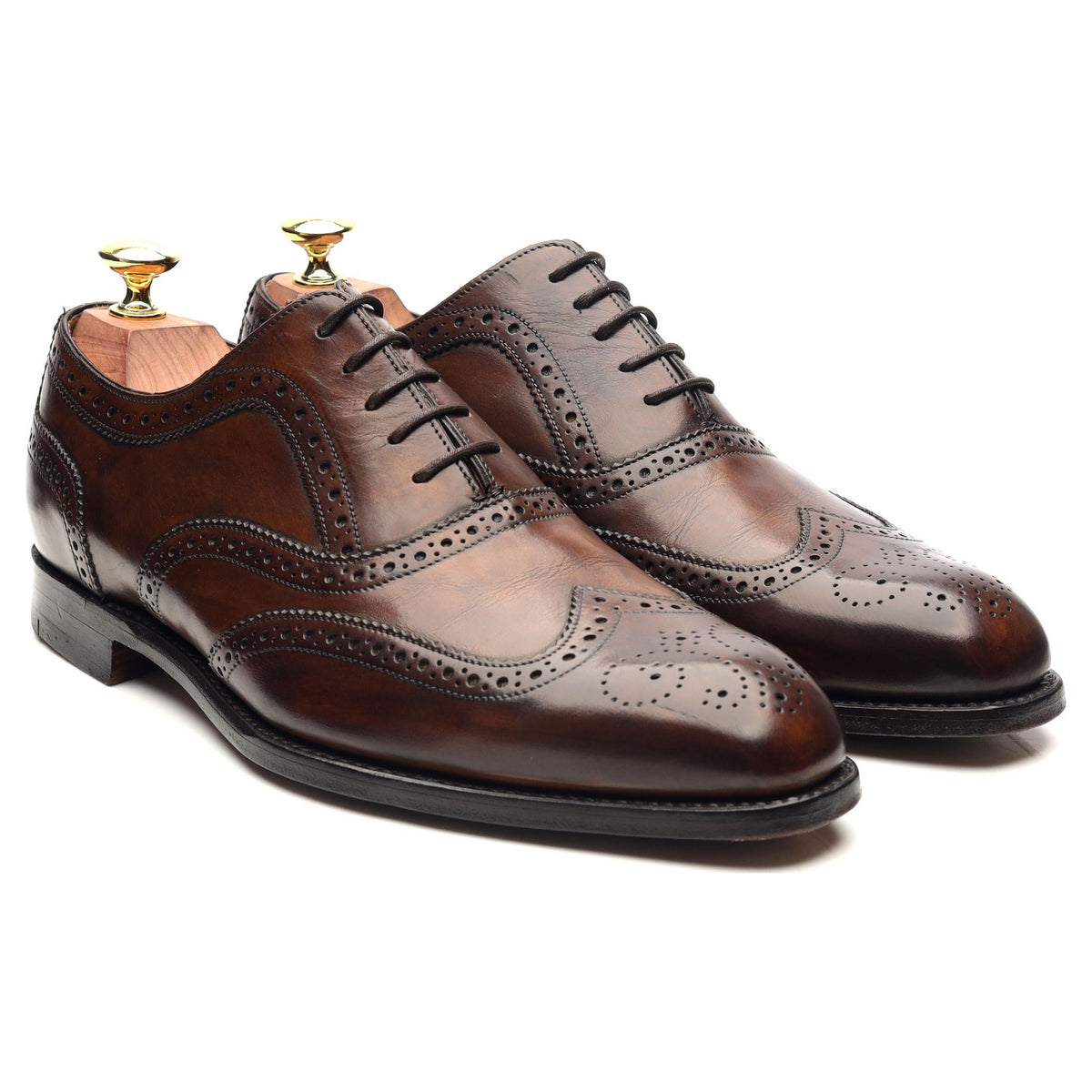 Dark Brown Leather Brogues UK 7.5 FX