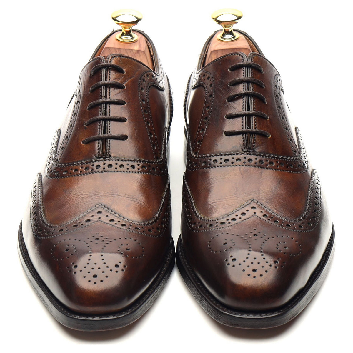 Dark Brown Leather Brogues UK 7.5 FX