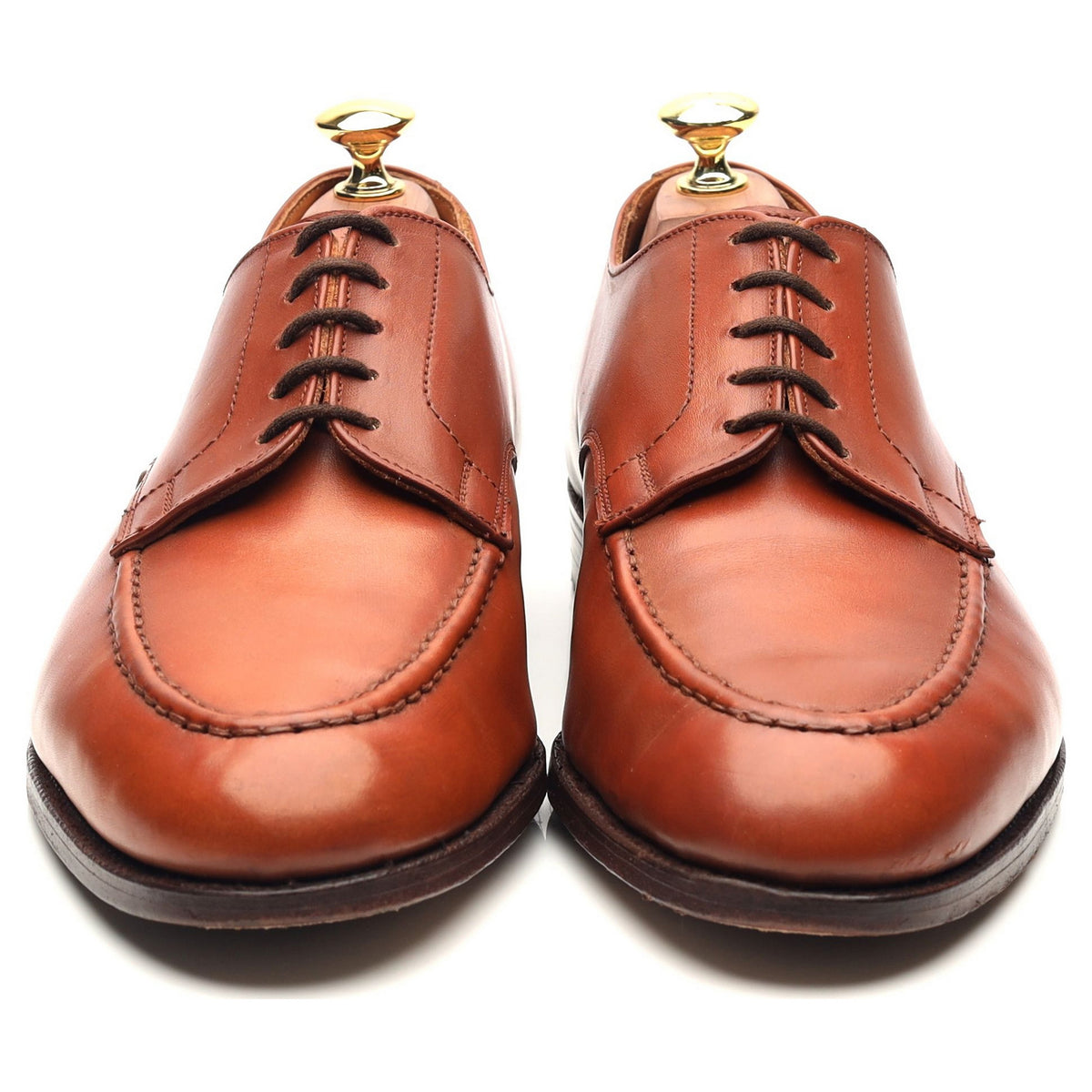 Walton' Tan Brown Leather Apron Derby UK 8 - Abbot's Shoes