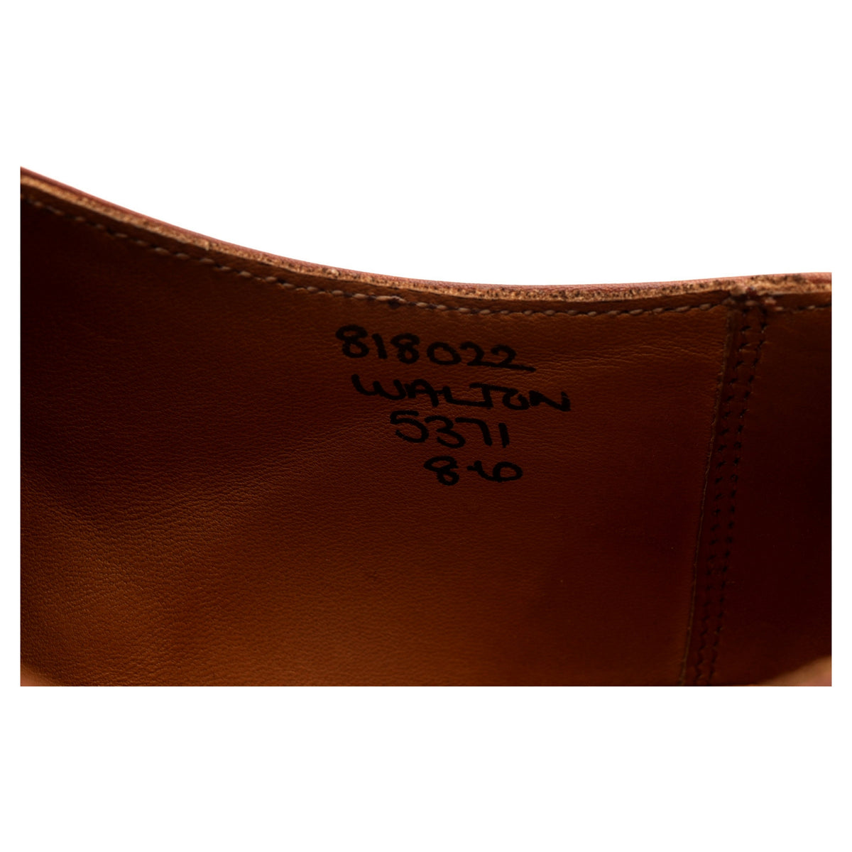 &#39;Walton&#39; Tan Brown Leather Apron Derby UK 8