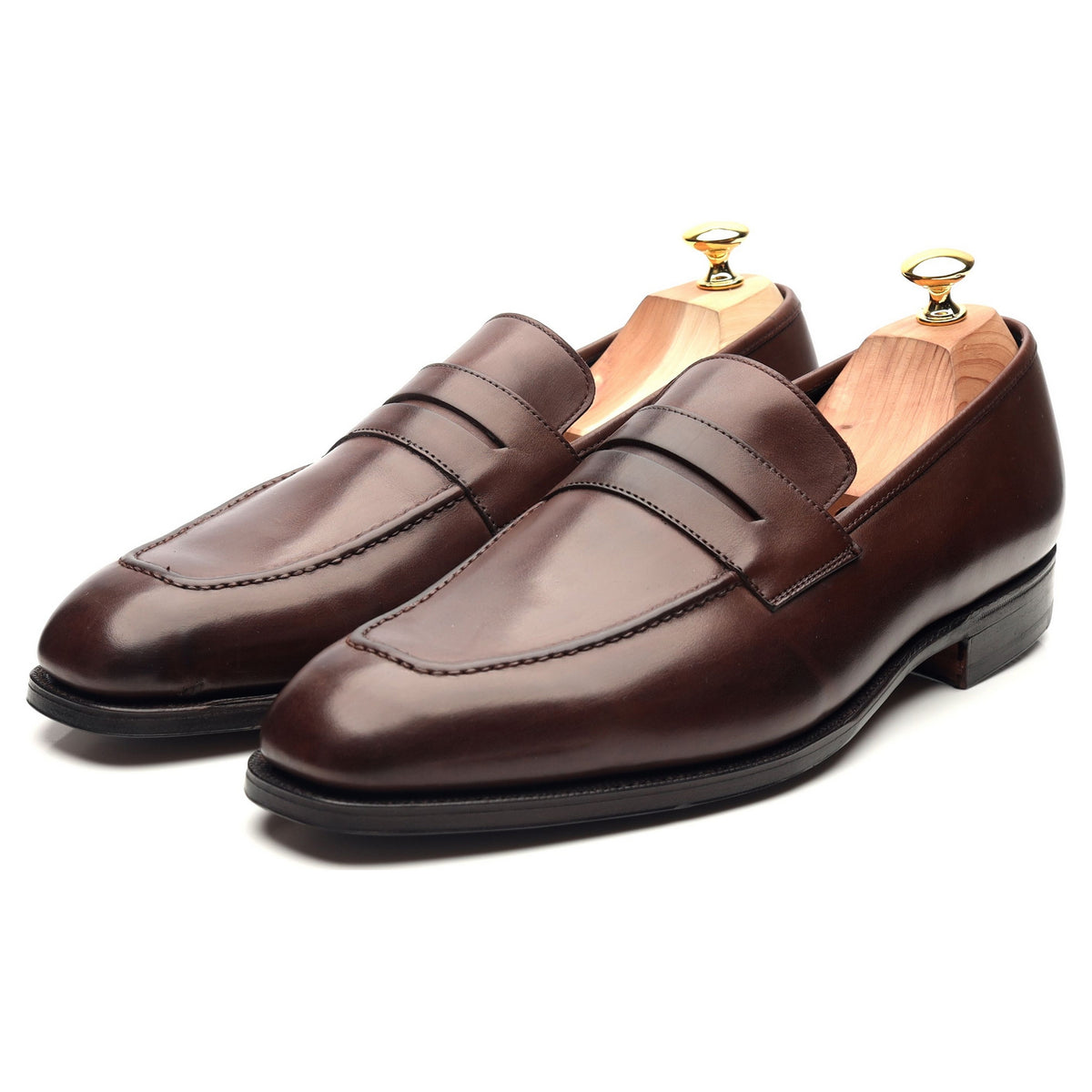 Dark Brown Leather Loafers UK 11.5 E