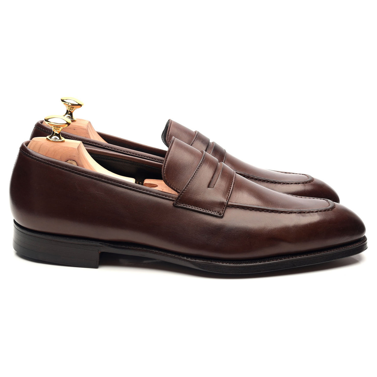Dark Brown Leather Loafers UK 11.5 E
