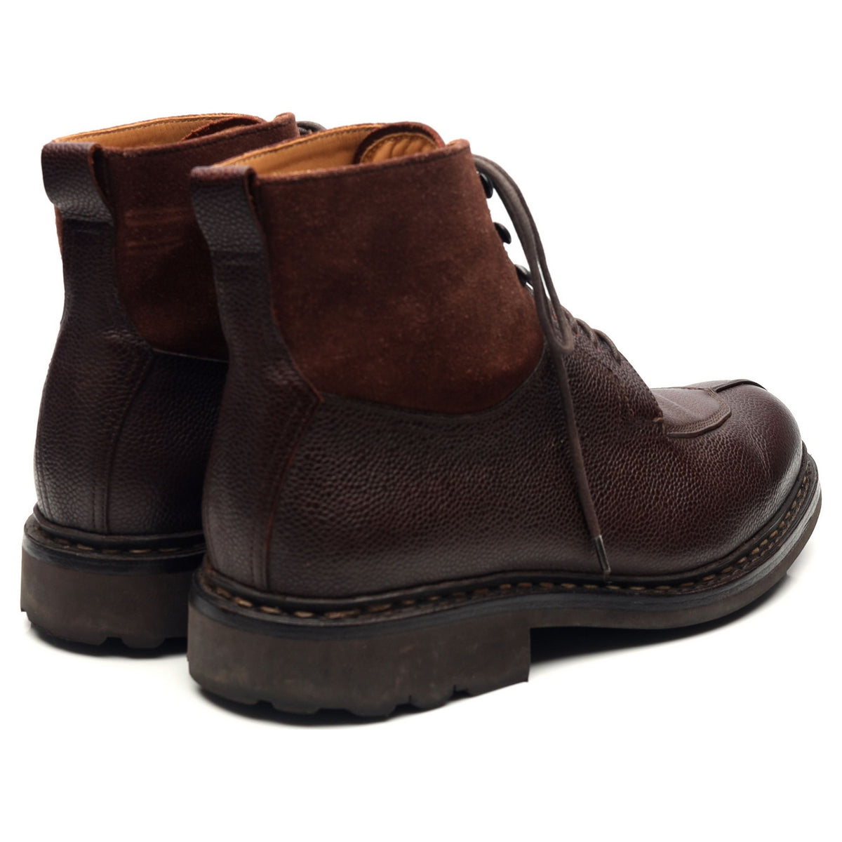 &#39;Gingko&#39; Dark Brown Leather Split Toe Boots UK 6