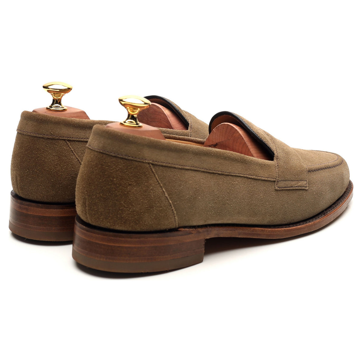 &#39;Eton&#39; Light Brown Suede Loafers UK 9 F
