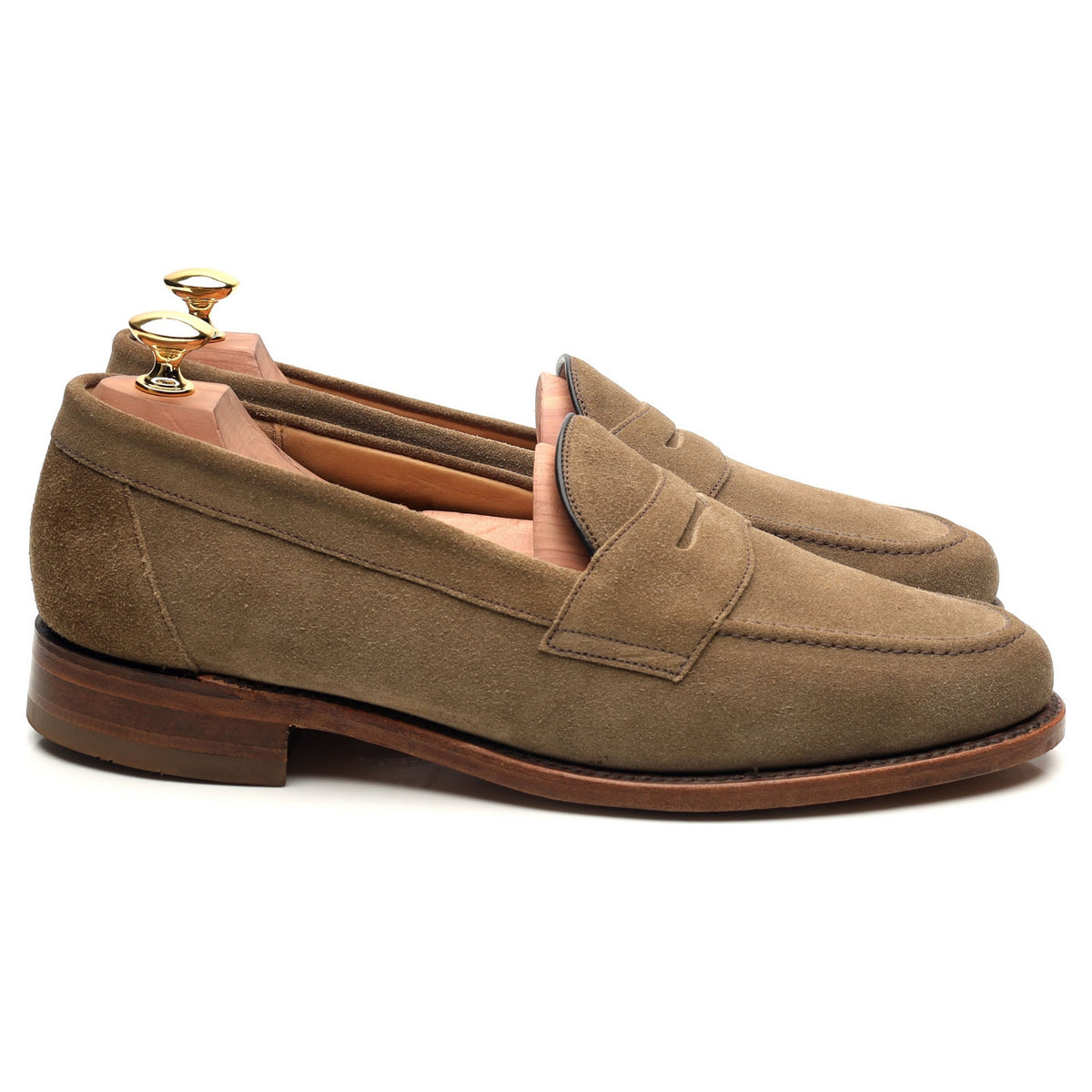 &#39;Eton&#39; Light Brown Suede Loafers UK 9 F