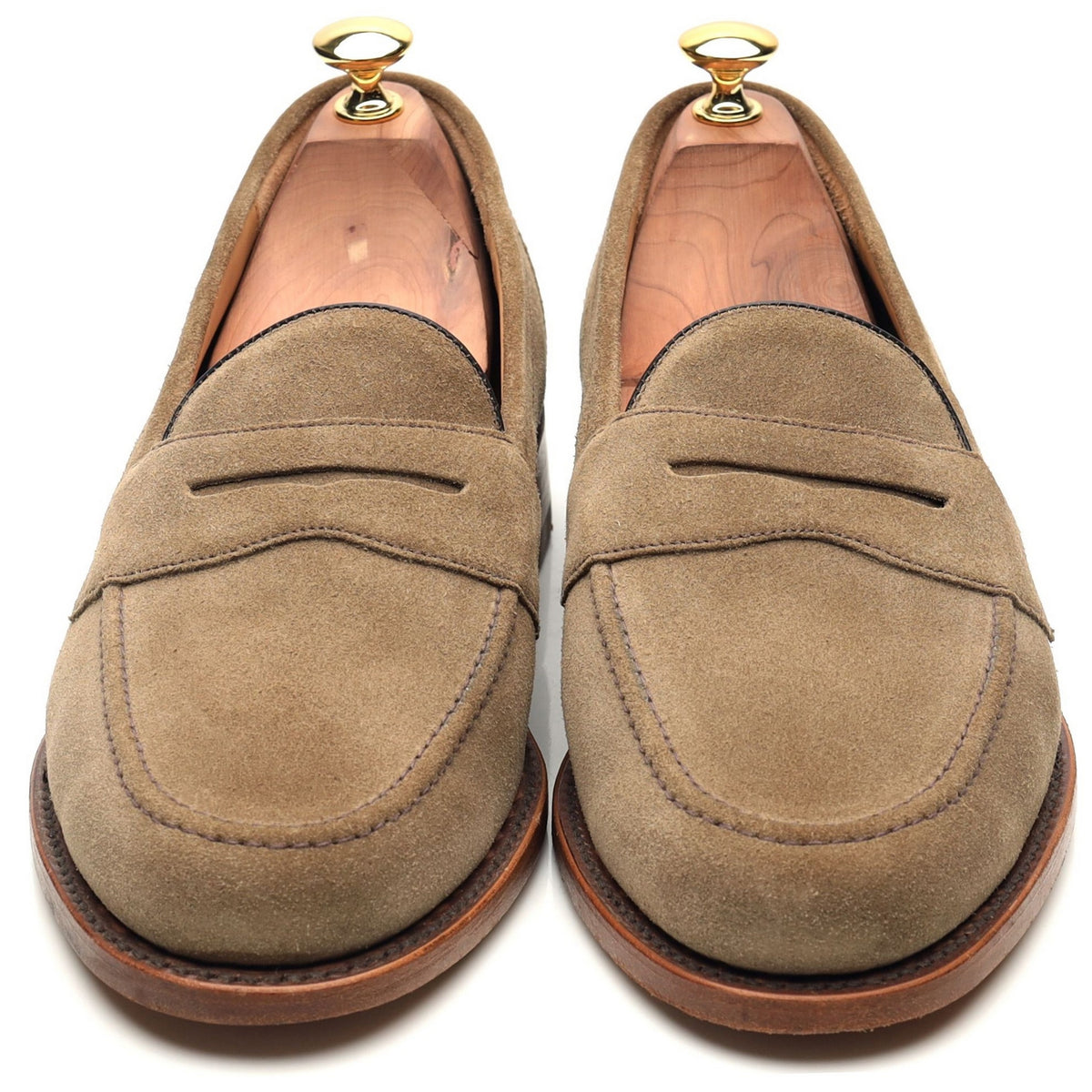&#39;Eton&#39; Light Brown Suede Loafers UK 9 F