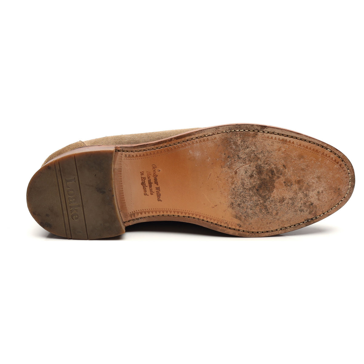 &#39;Eton&#39; Light Brown Suede Loafers UK 9 F