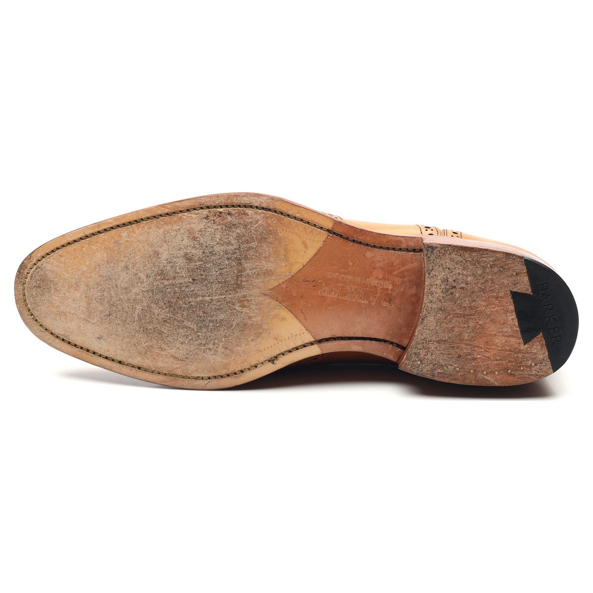 &#39;Timothy&#39; Tan Brown Leather Lazyman Brogue UK 7 F