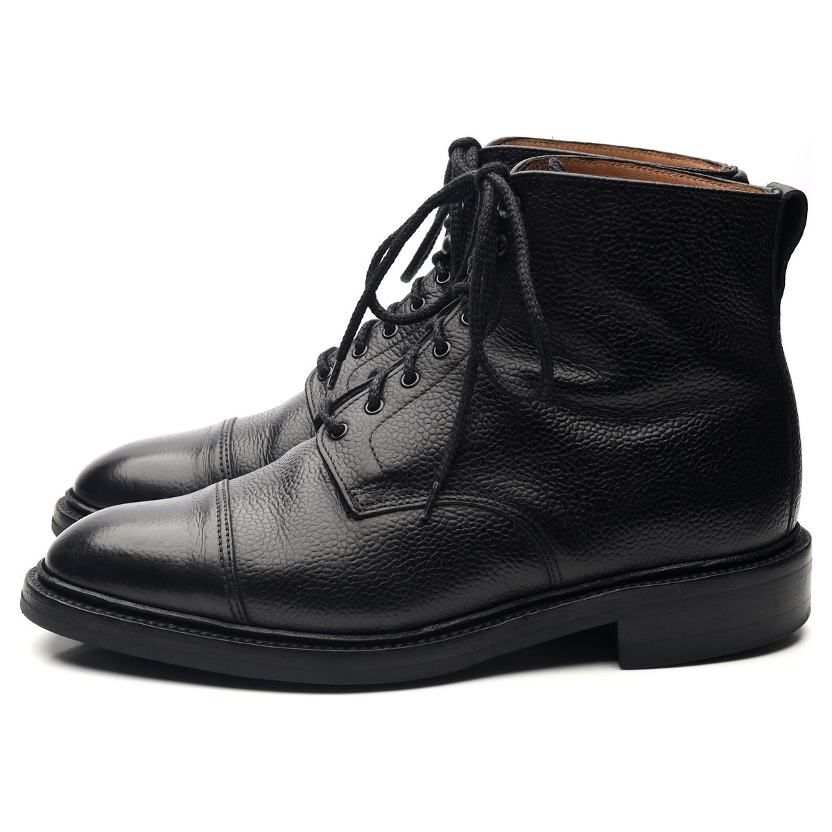 &#39;Cambridge&#39; Black Leather Boots UK 6.5 F