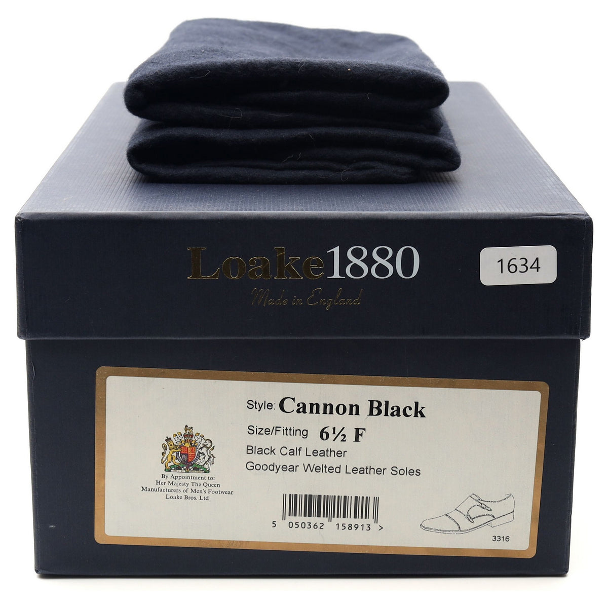 1880 &#39;Cannon&#39; Black Leather Double Monk Strap UK 6.5 F