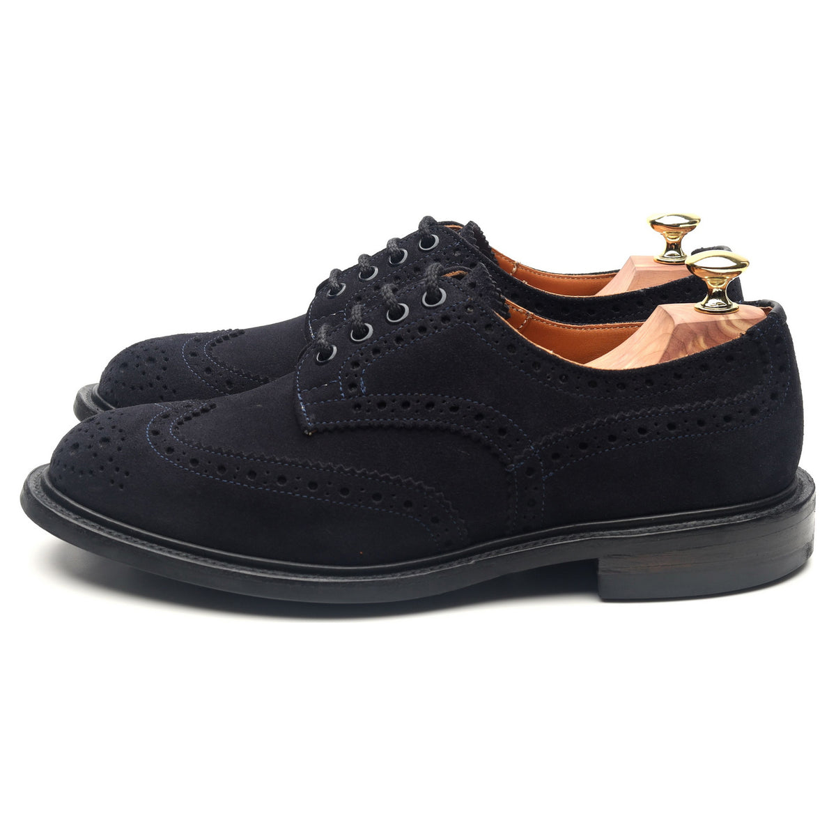 &#39;Bourton&#39; Navy Blue Suede Country Derby Brogues UK 7