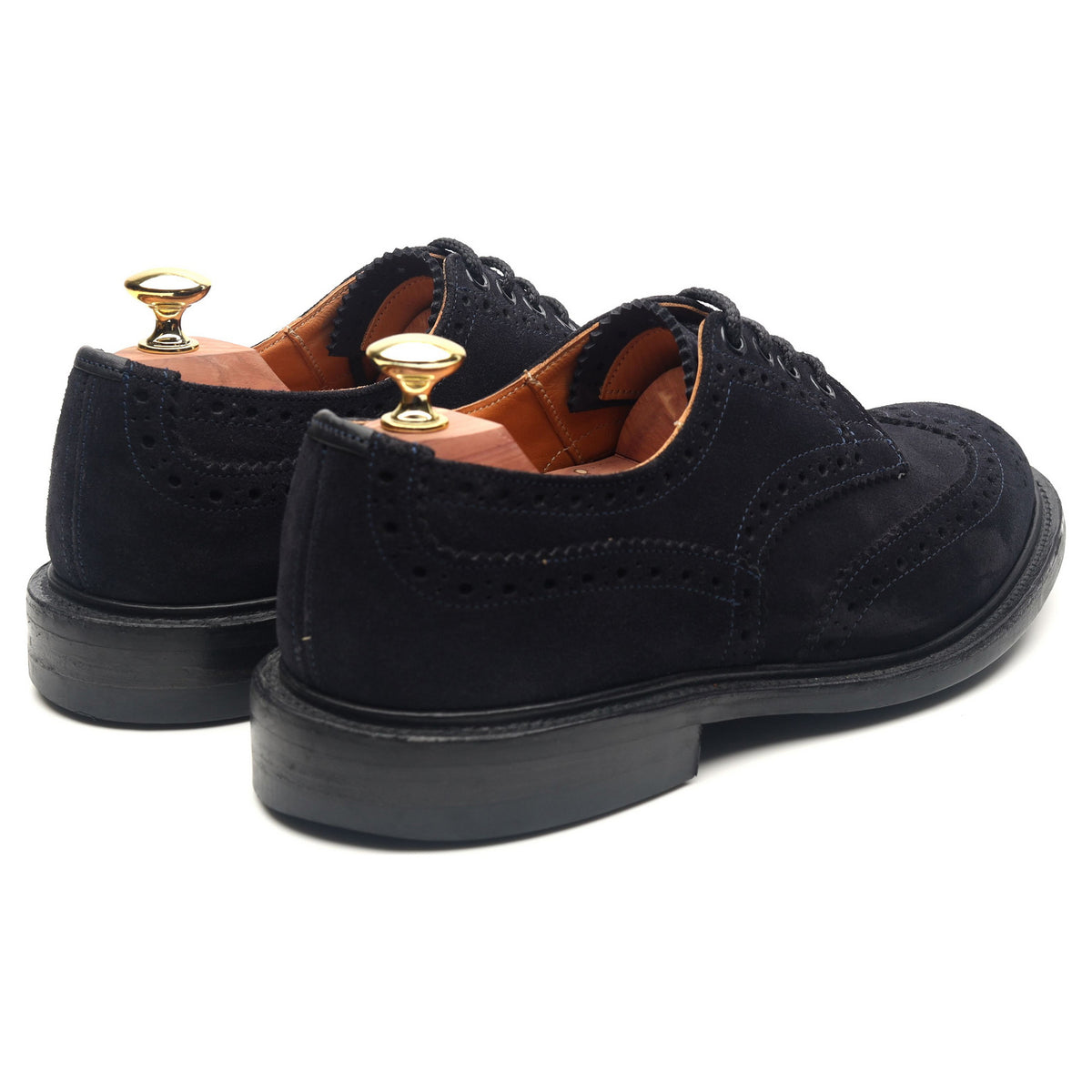 &#39;Bourton&#39; Navy Blue Suede Country Derby Brogues UK 7