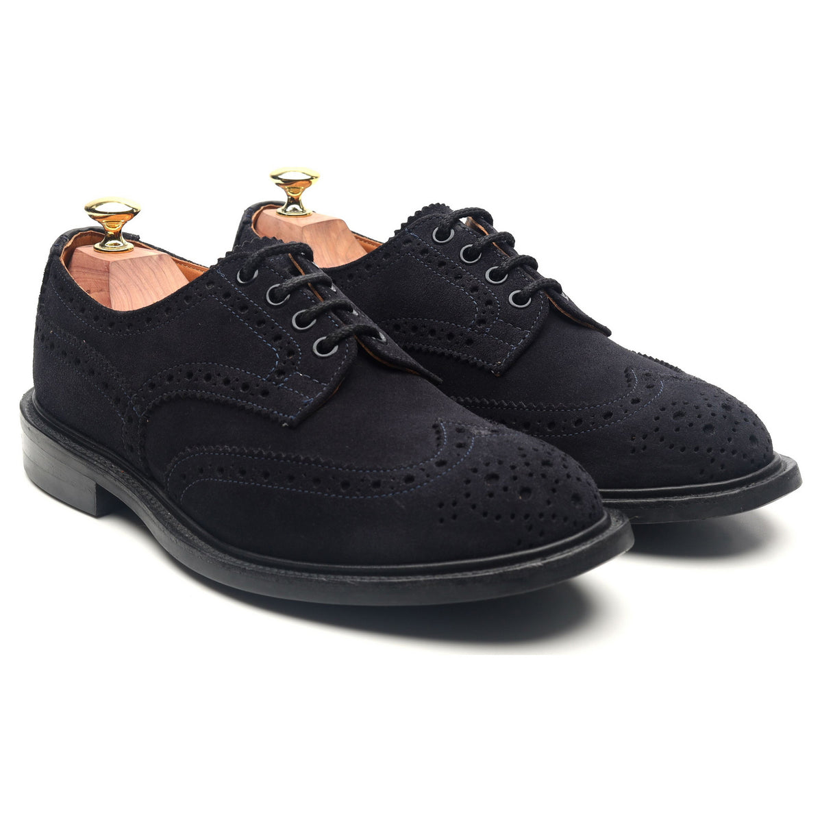 &#39;Bourton&#39; Navy Blue Suede Country Derby Brogues UK 7