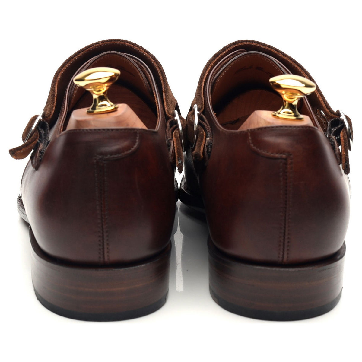 &#39;Corliss&#39; Brown Museum Leather Monk Strap UK 9 E