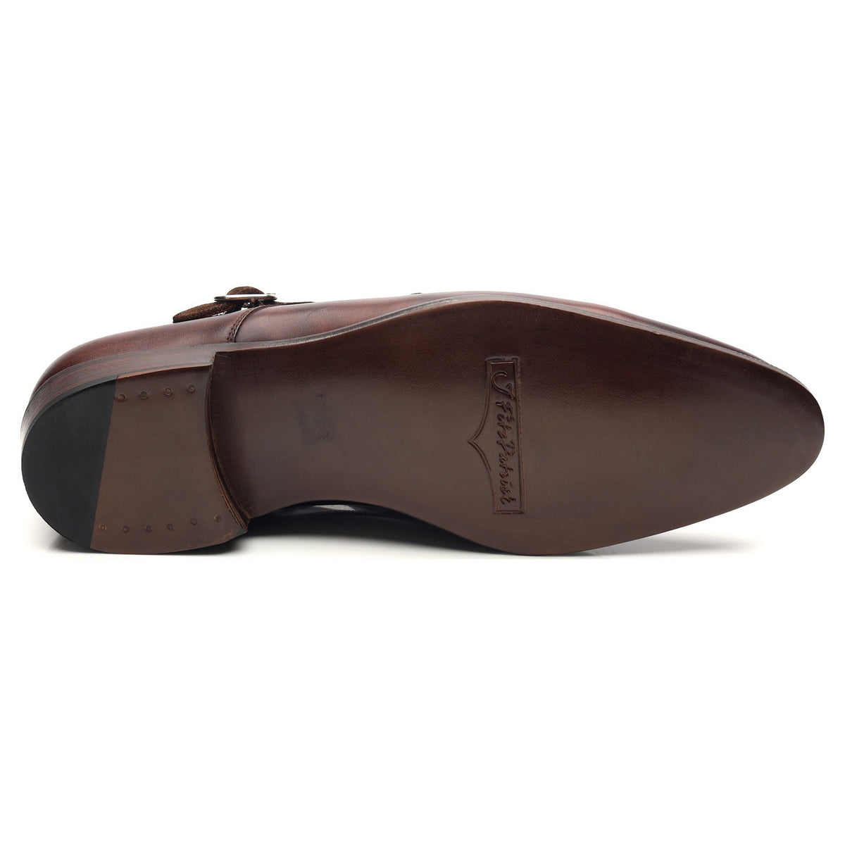 &#39;Corliss&#39; Brown Museum Leather Monk Strap UK 9 E