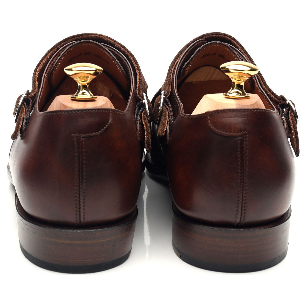 &#39;Corliss&#39; Brown Museum Leather Monk Strap UK 11 E