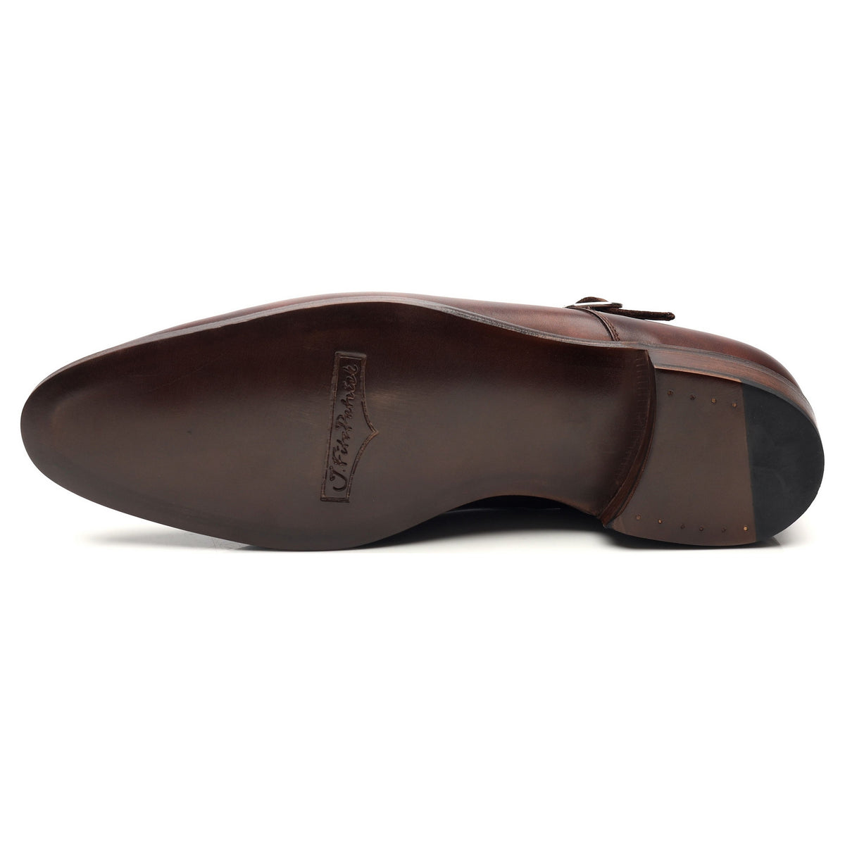 &#39;Corliss&#39; Brown Museum Leather Monk Strap UK 11 E