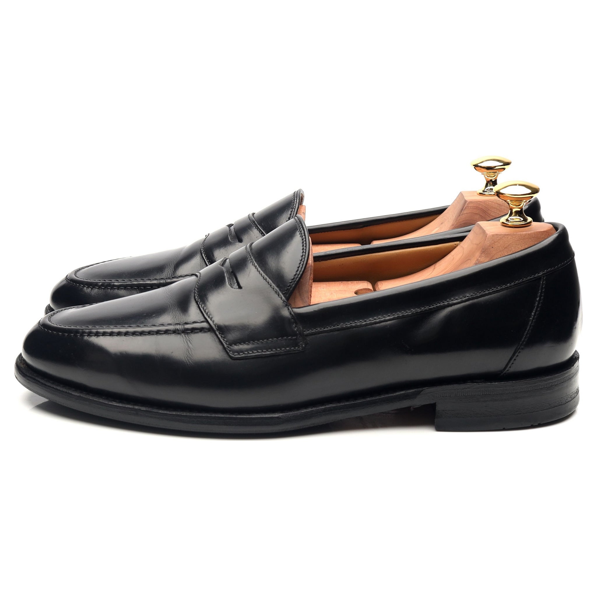 Dam Triumferende rookie Eton' Black Leather Loafers UK 9 F - Abbot's Shoes