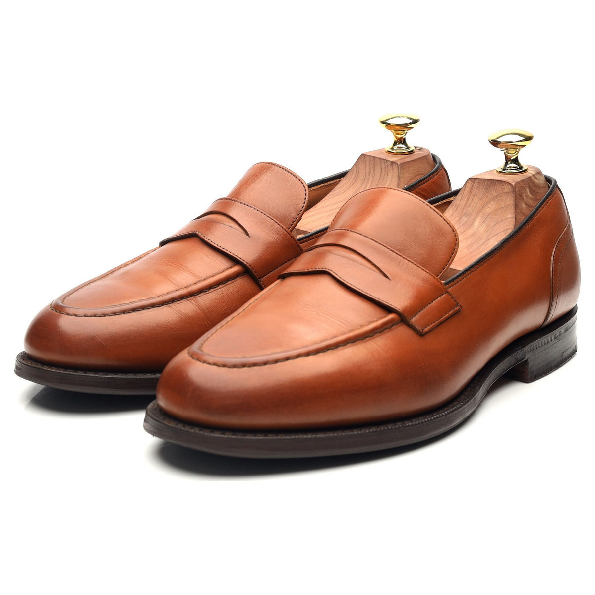 &#39;Salisbury&#39; Tan Brown Leather Loafers UK 7.5 G