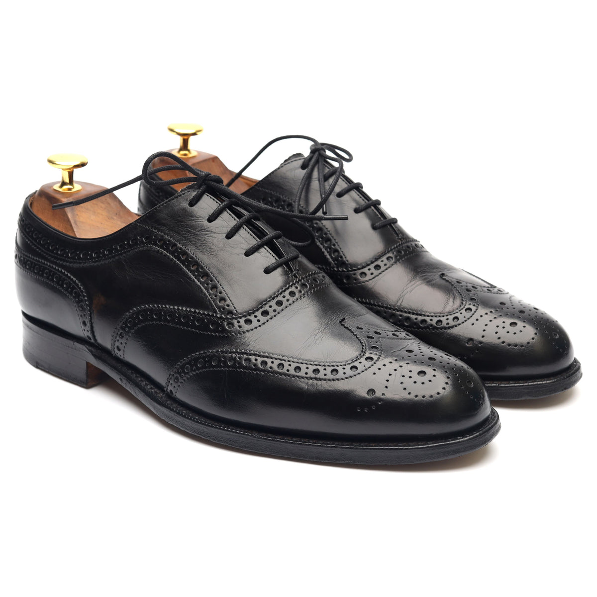 &#39;Gilmour&#39; Black Leather Brogues UK 7 F