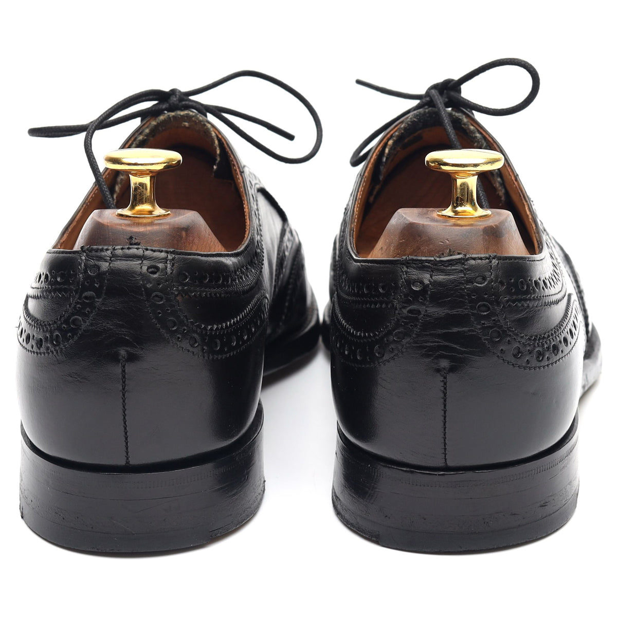 &#39;Gilmour&#39; Black Leather Brogues UK 7 F