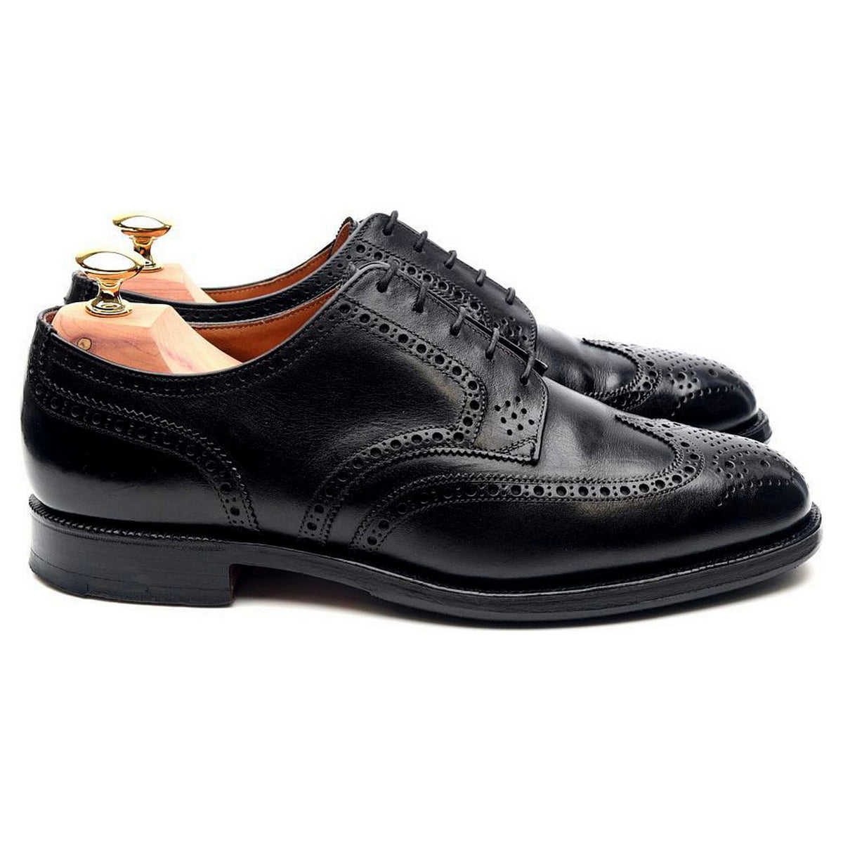 &#39;Salisbury&#39; Black Leather Derby Brogues UK 6 F