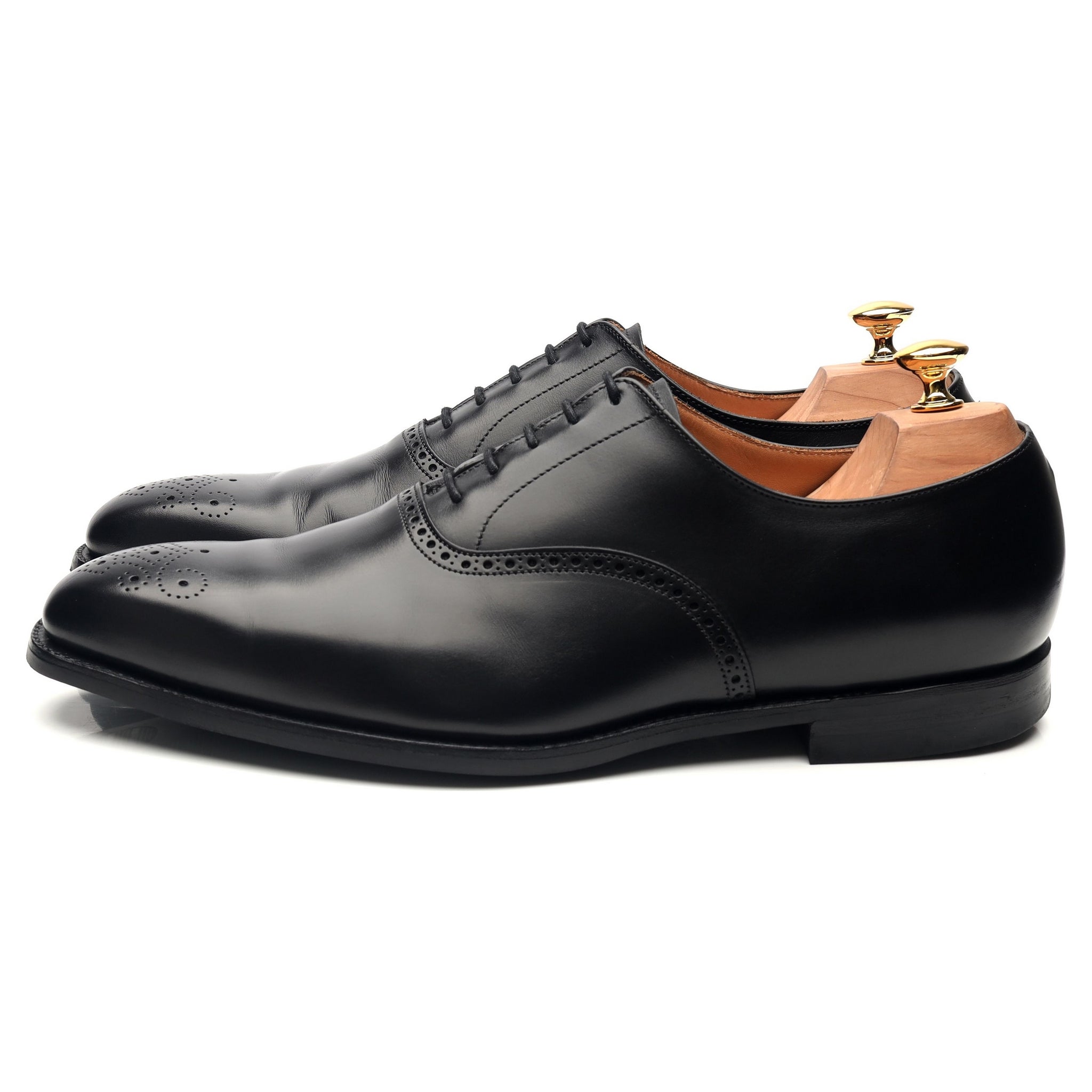 Edgware' Black Leather Oxford UK 10 E - Abbot's Shoes