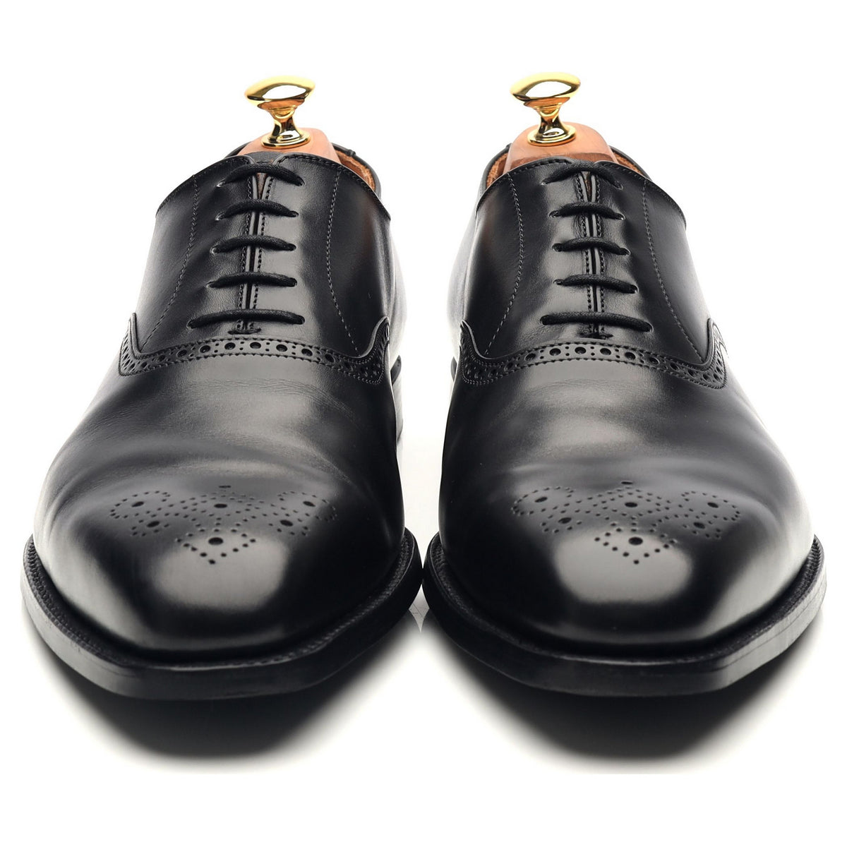 Edgware' Black Leather Oxford UK 10 E - Abbot's Shoes