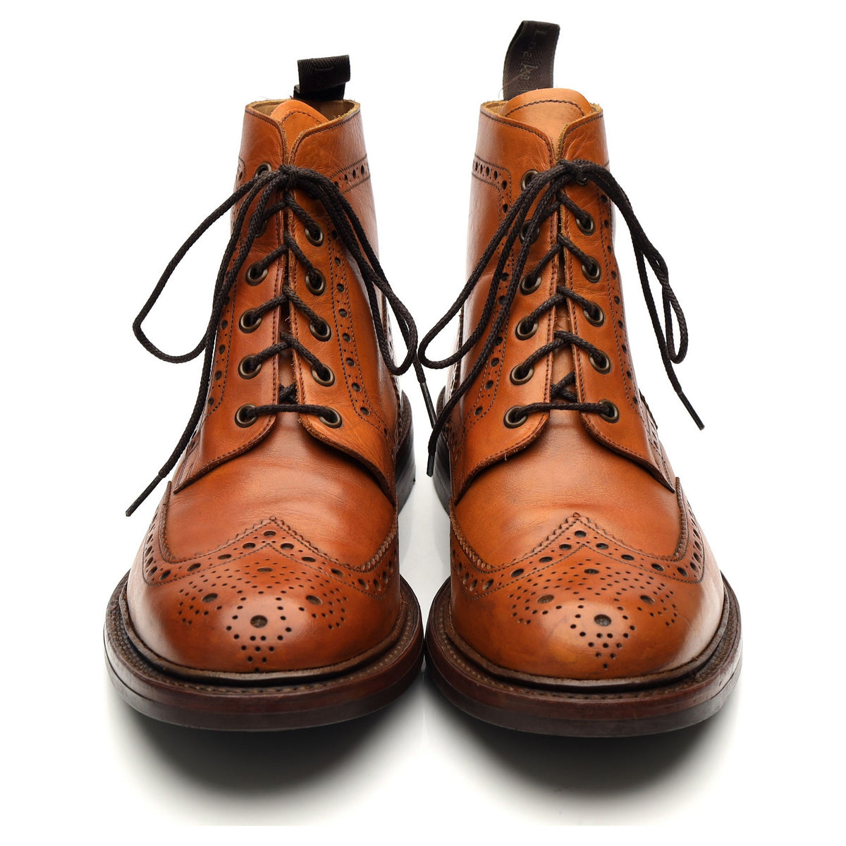 1880 &#39;Bedale&#39; Tan Brown Brogue Boots UK 10 G