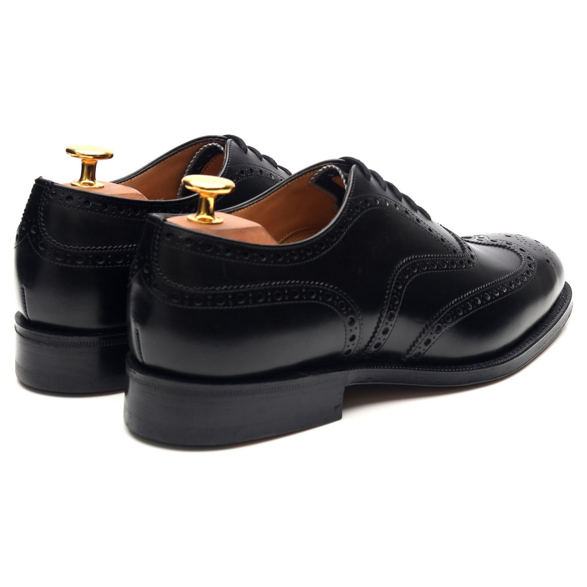 &#39;Chetwynd&#39; Black Leather Brogues UK 5.5 G