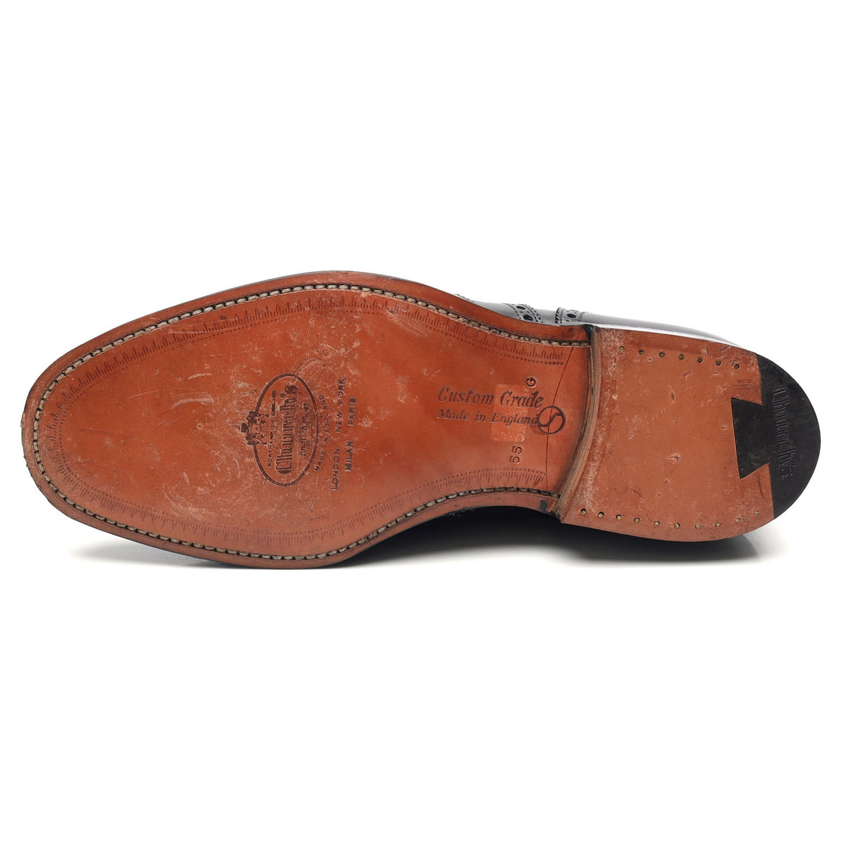 &#39;Chetwynd&#39; Black Leather Brogues UK 5.5 G