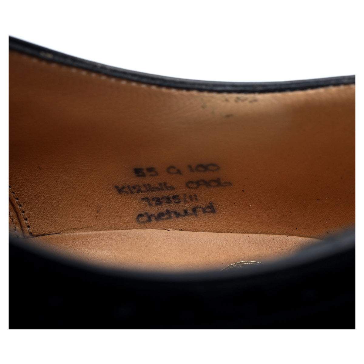 &#39;Chetwynd&#39; Black Leather Brogues UK 5.5 G
