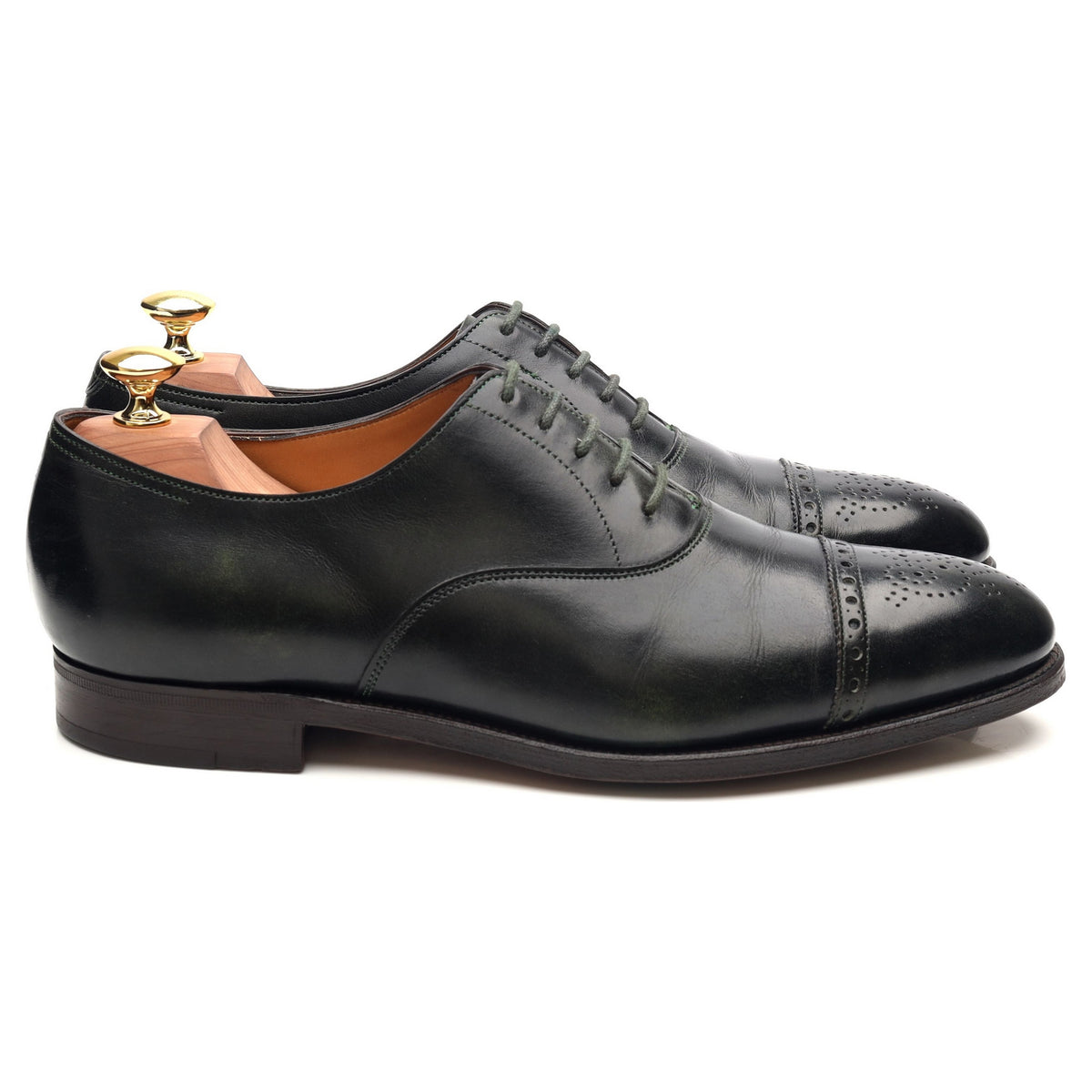 Paul Smith &#39;Westbourne&#39; Green Leather Oxford UK 8 E