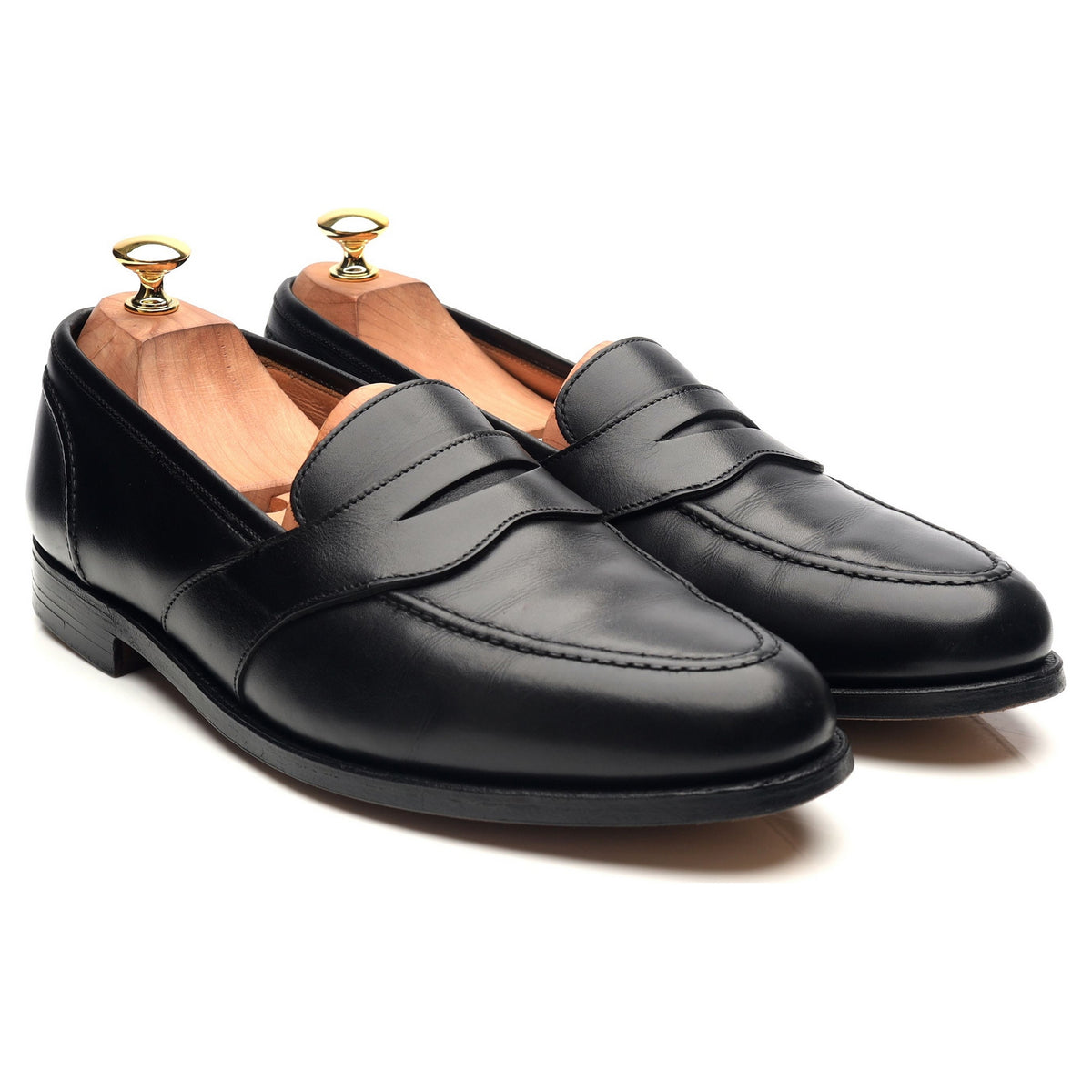 Anglo Italian &#39;Bradbourne&#39; Black Leather Loafers UK 10 E
