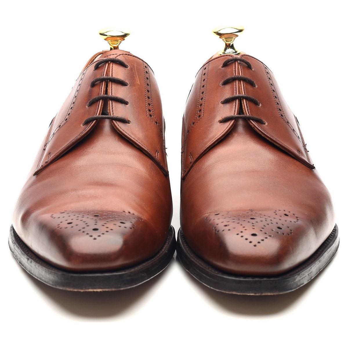 Ewan' Tan Brown Leather Derby UK 7 F - Abbot's Shoes