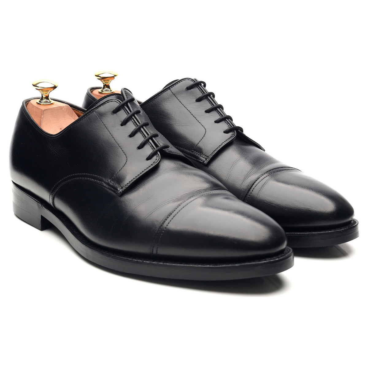 &#39;Bradford&#39; Black Leather Derby UK 9.5 G