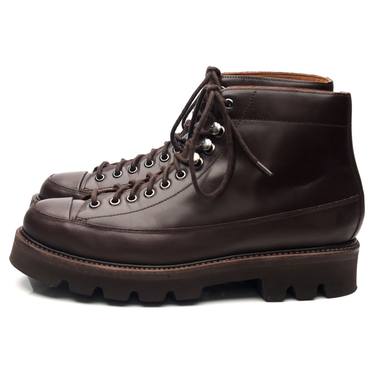 &#39;Augustus&#39; Dark Brown Leather Monkey Boots UK 6.5 G
