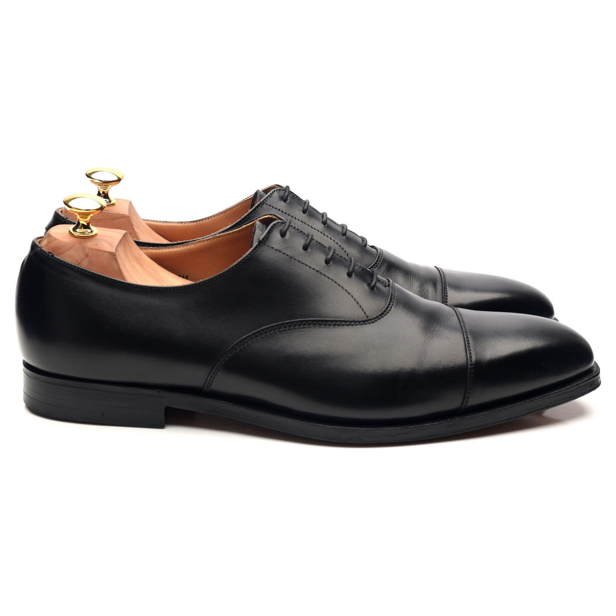 &#39;Hallam&#39; Black Leather Oxford UK 10 F