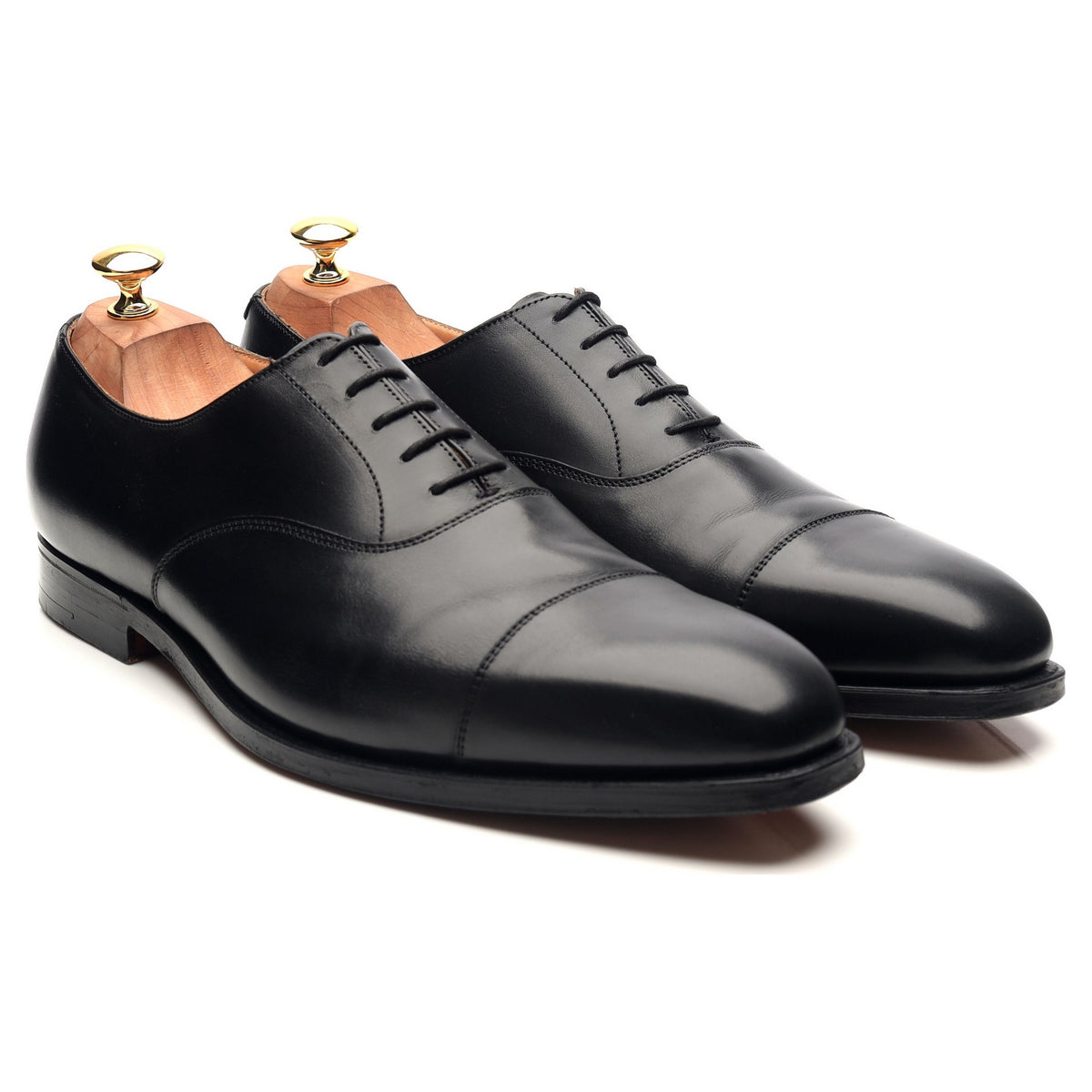 &#39;Hallam&#39; Black Leather Oxford UK 10 F
