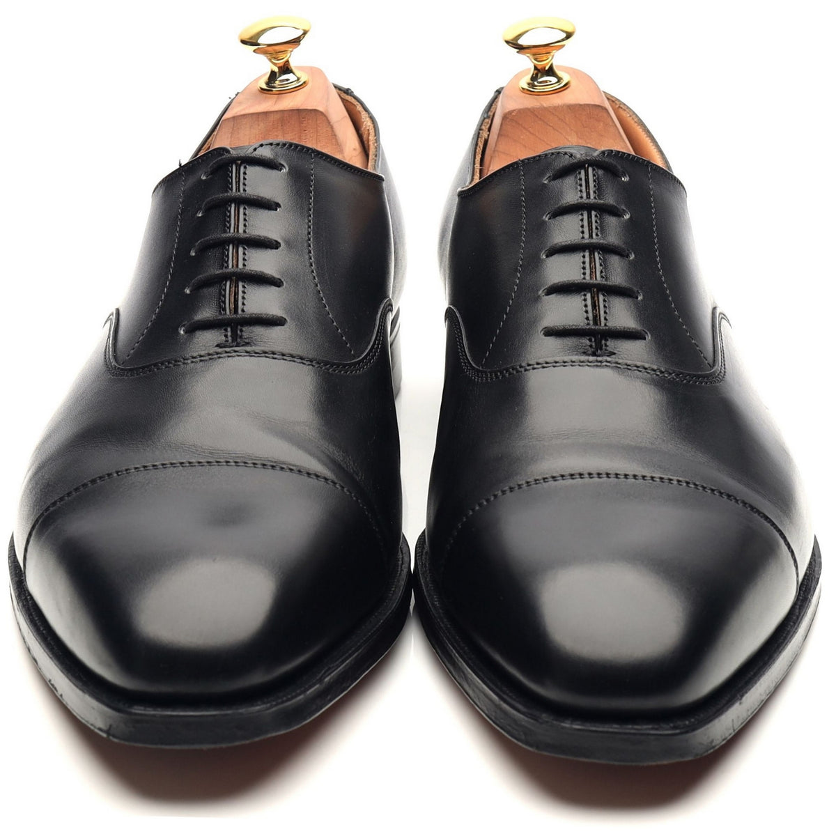 &#39;Hallam&#39; Black Leather Oxford UK 10 F