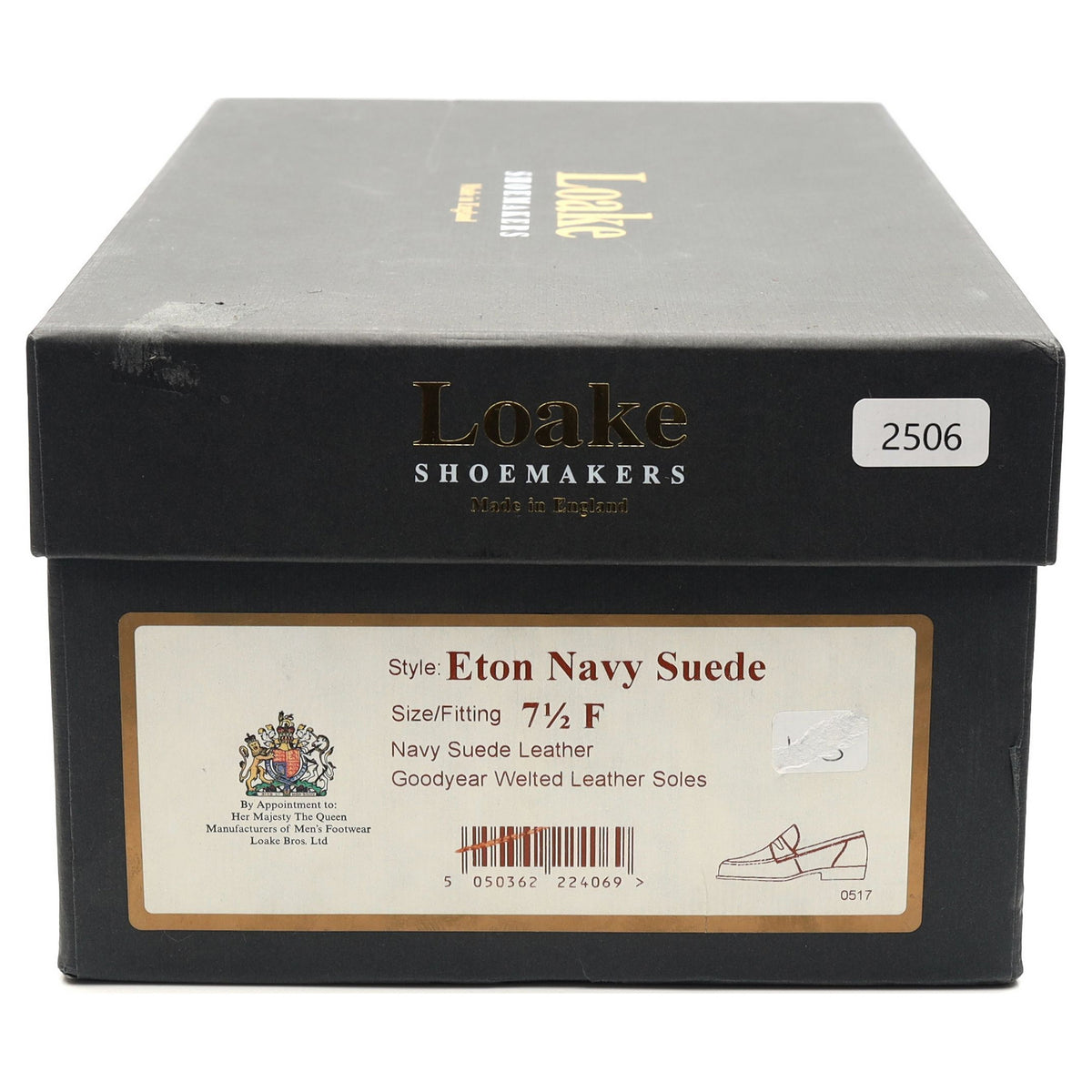 &#39;Eton&#39; Navy Blue Suede Loafers UK 7.5 F