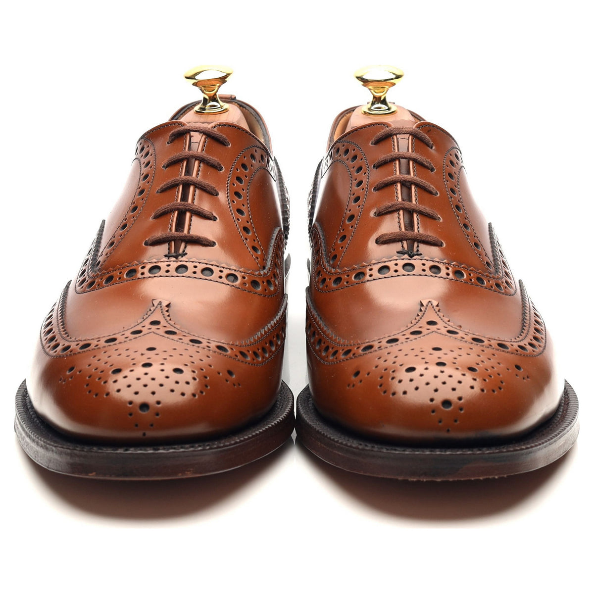 Burwood' Tan Brown Leather Brogues UK 8 G - Abbot's Shoes