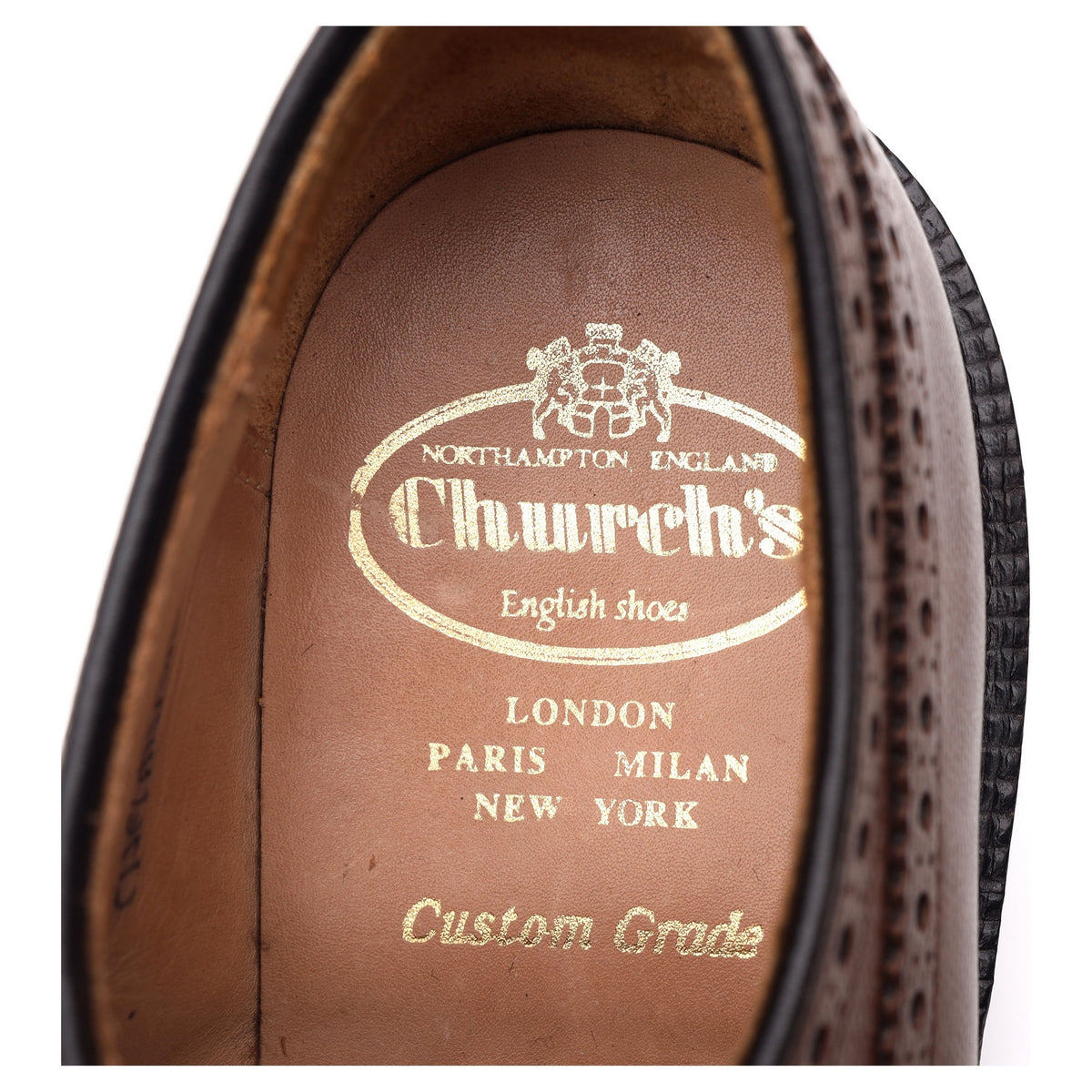 Chelmsford' Brown Leather Cap Toe Derby UK 7 G - Abbot's Shoes