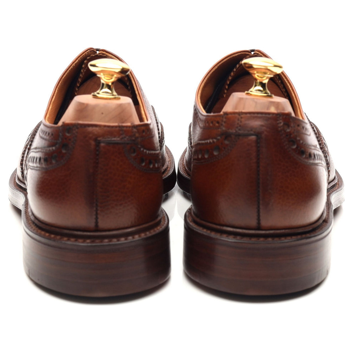 &#39;Rochester&#39; Tan Brown Leather Derby Brogues UK 10 E