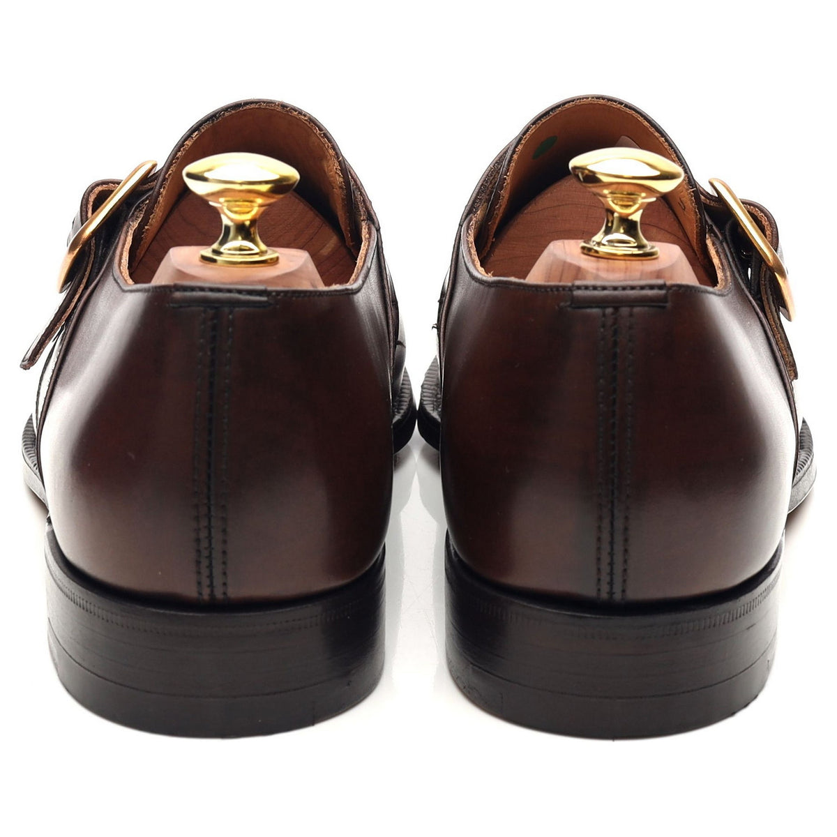 &#39;Sydney&#39; Brown Leather Monk Strap UK 8 F