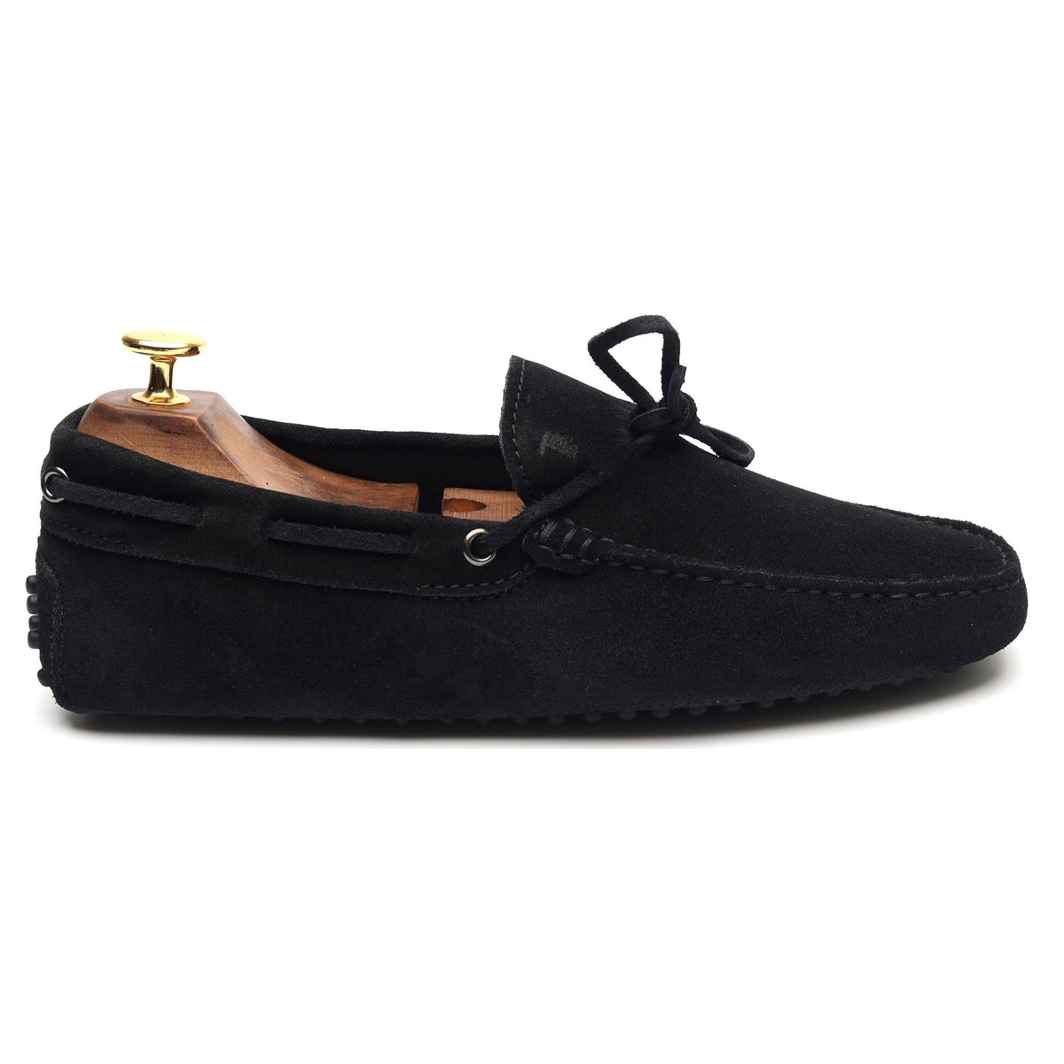 Gommino Black Suede Driving Loafers UK 6